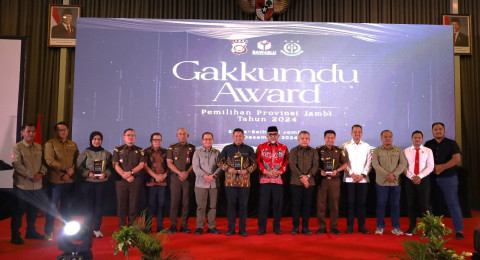 Apresiasi Kinerja Sentra Gakkumdu,  Bawaslu Provinsi Jambi Gelar Gakkumdu Award